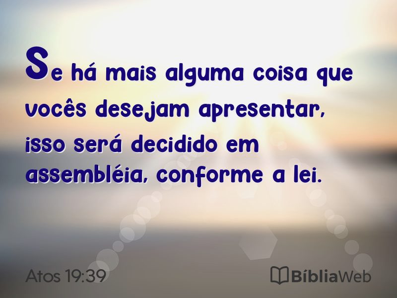 Atos 19:39 em imagem para compartilhar