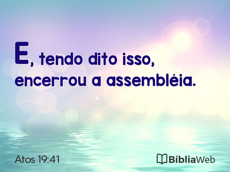 Atos 19:41 em imagem para compartilhar