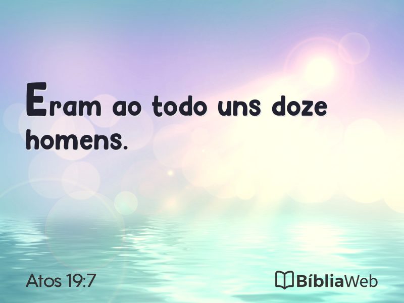 Atos 19:7 em imagem para compartilhar