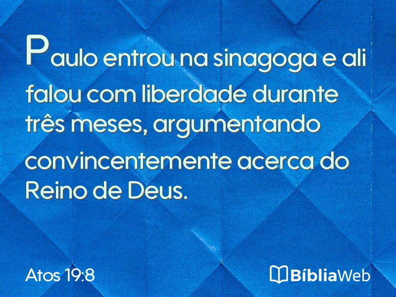 Atos 19:8 em imagem para compartilhar