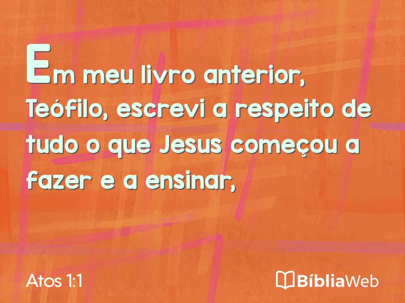Atos 1:1 em imagem para compartilhar