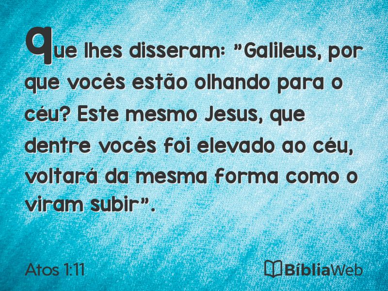 Atos 1:11 em imagem para compartilhar