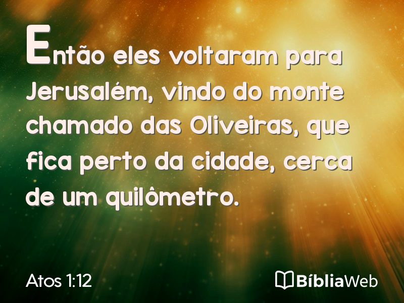 Atos 1:12 em imagem para compartilhar