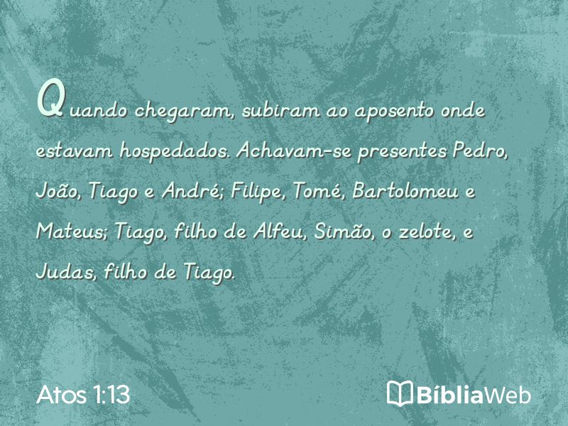 Atos 1:13 em imagem para compartilhar