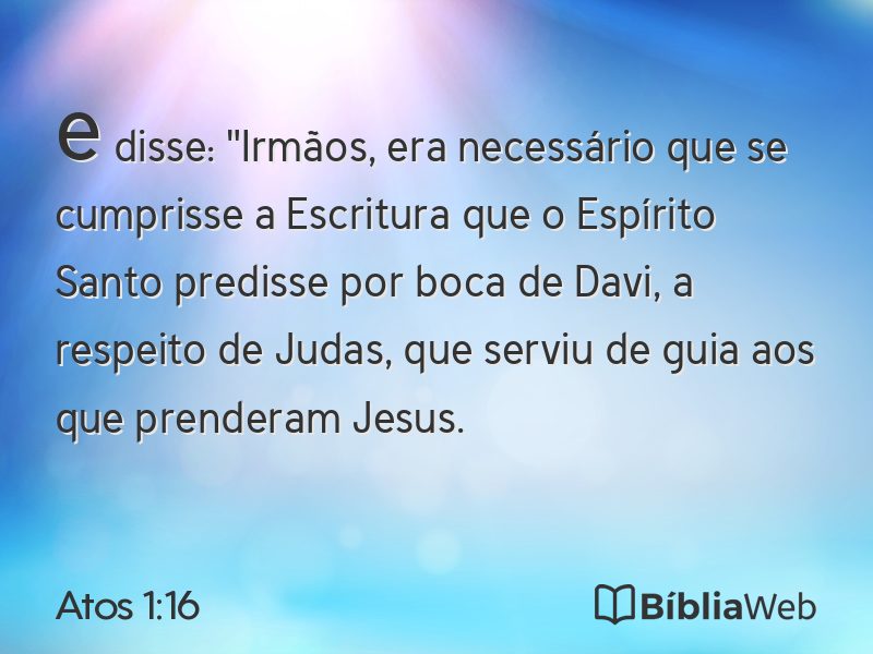Atos 1:16 em imagem para compartilhar