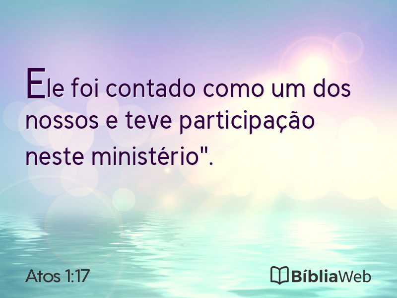 Atos 1:17 em imagem para compartilhar