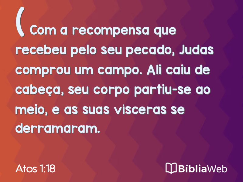 Atos 1:18 em imagem para compartilhar