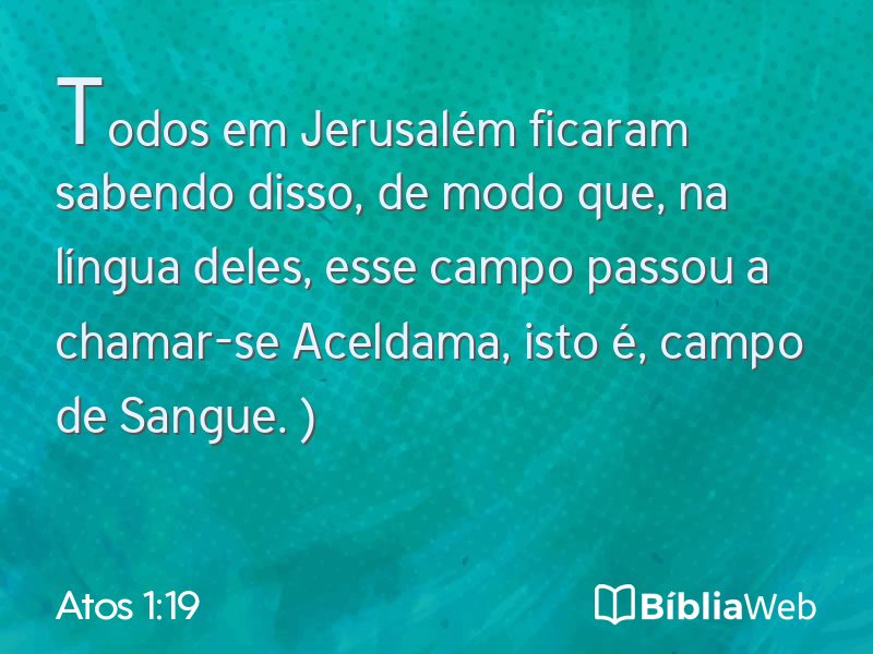 Atos 1:19 em imagem para compartilhar