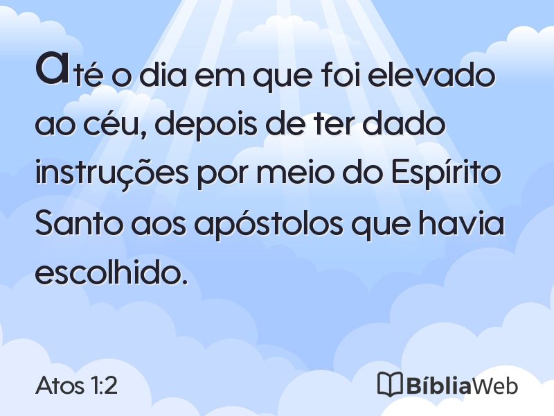 Atos 1:2 em imagem para compartilhar