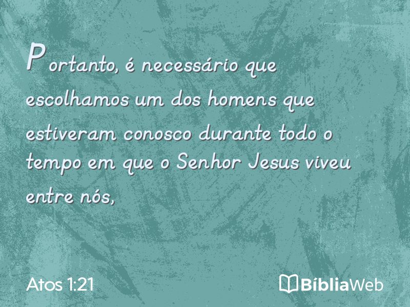Atos 1:21 em imagem para compartilhar