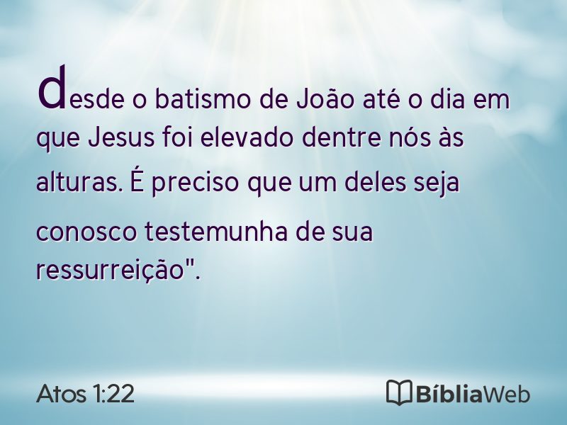 Atos 1:22 em imagem para compartilhar