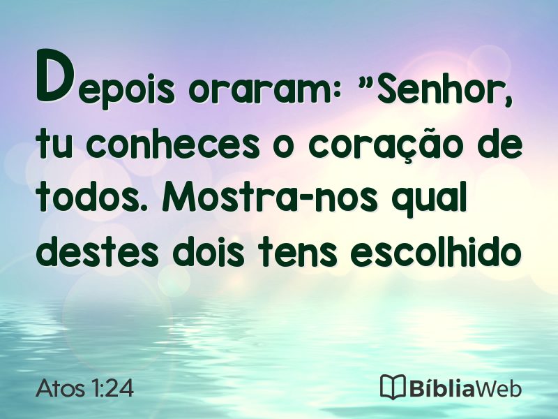 Atos 1:24 em imagem para compartilhar