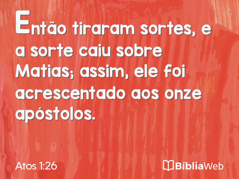 Atos 1:26 em imagem para compartilhar