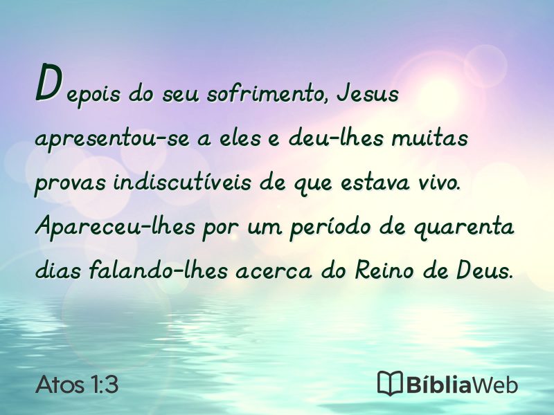 Atos 1:3 em imagem para compartilhar