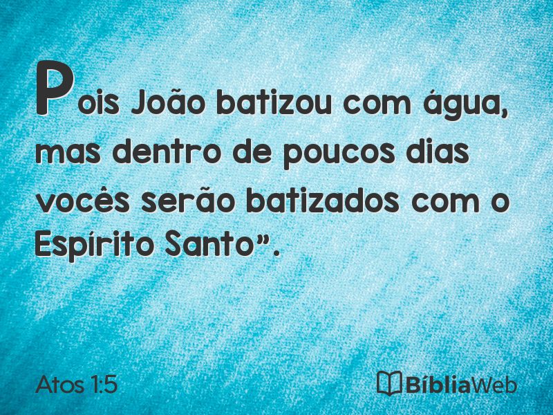 Atos 1:5 em imagem para compartilhar