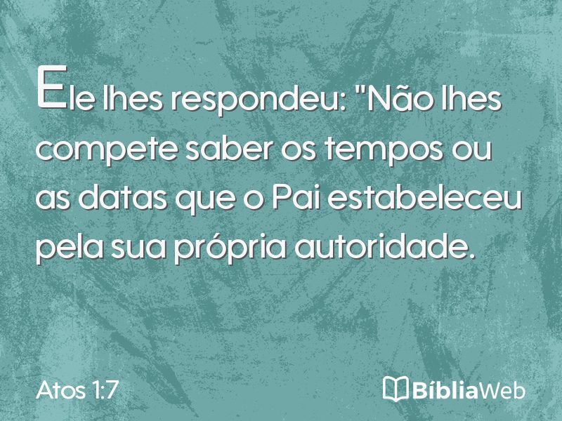 Atos 1:7 em imagem para compartilhar