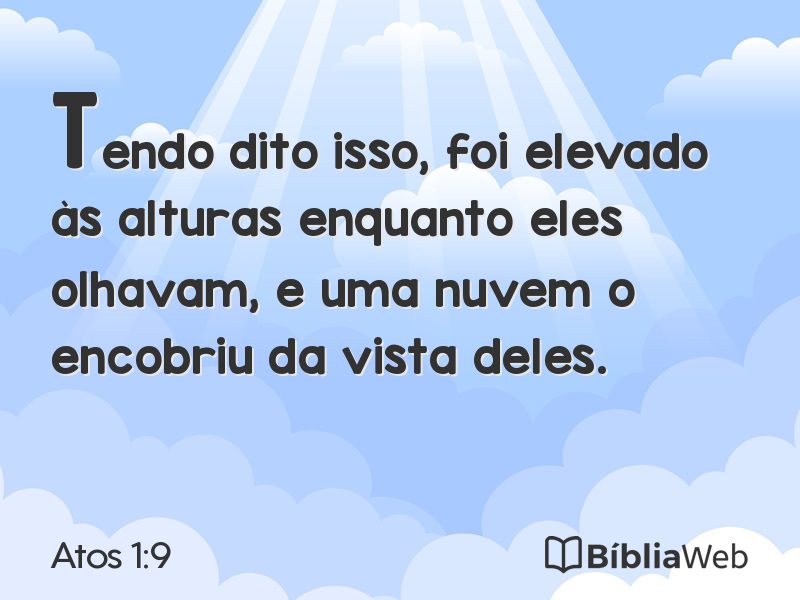 Atos 1:9 em imagem para compartilhar