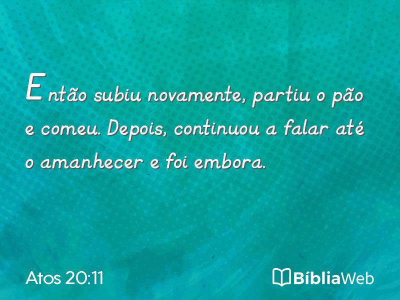 Atos 20:11 em imagem para compartilhar
