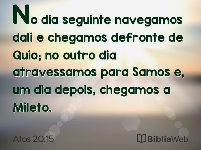 Atos 20:15 em imagem para compartilhar
