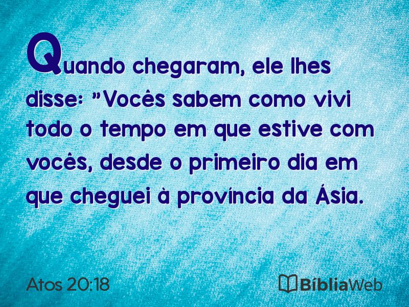 Atos 20:18 em imagem para compartilhar