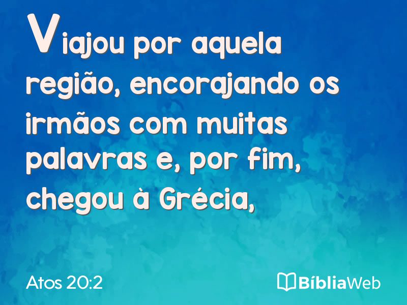 Atos 20:2 em imagem para compartilhar