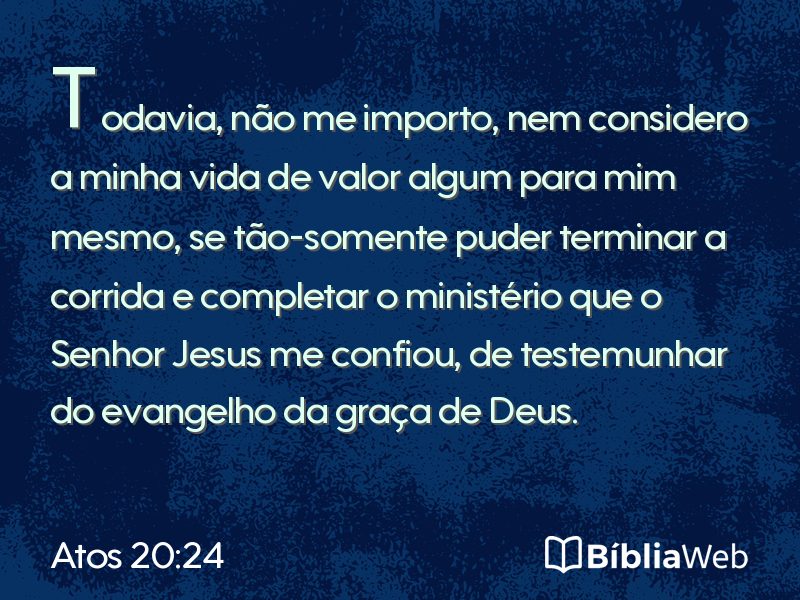 Atos 20:24 em imagem para compartilhar