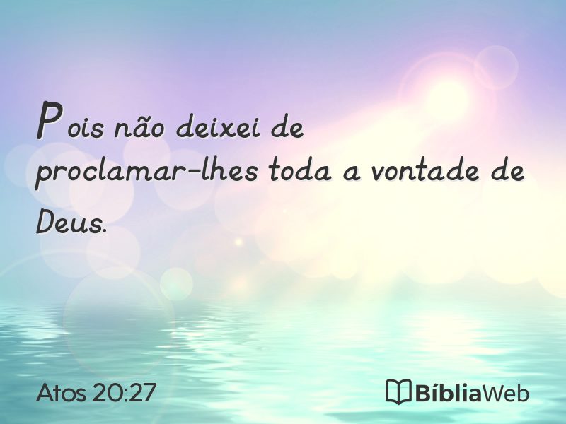 Atos 20:27 em imagem para compartilhar