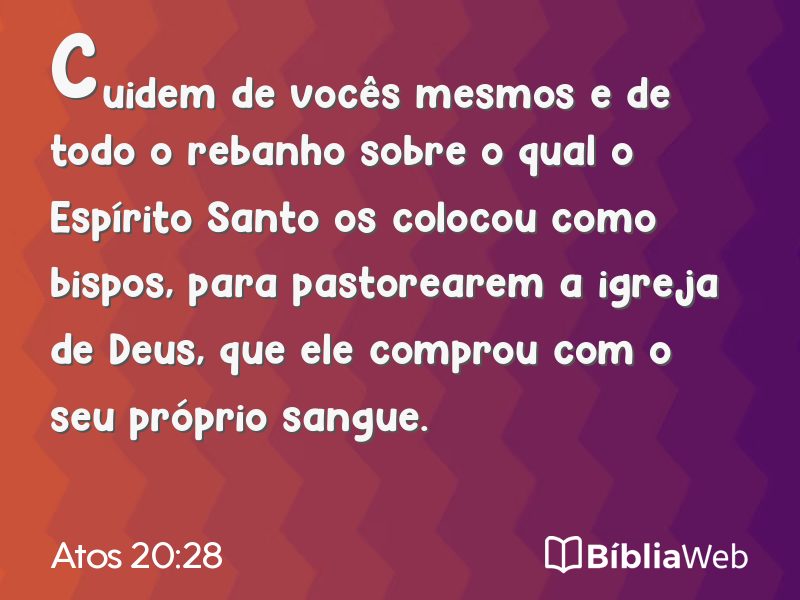 Atos 20:28 em imagem para compartilhar