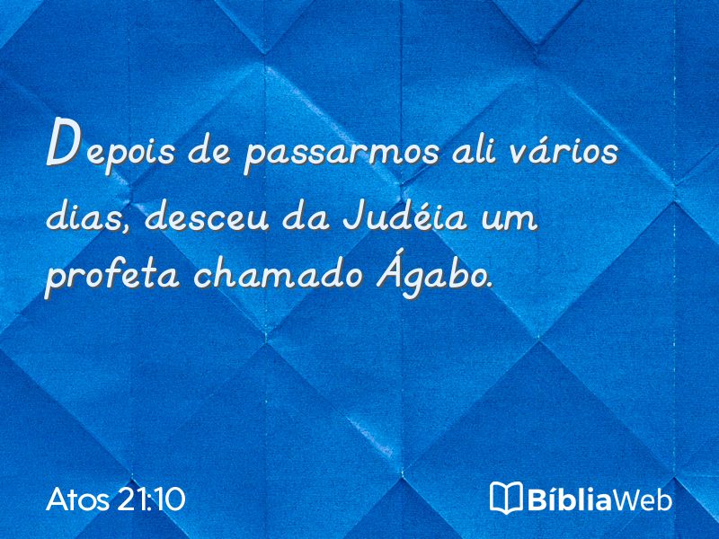 Atos 21:10 em imagem para compartilhar
