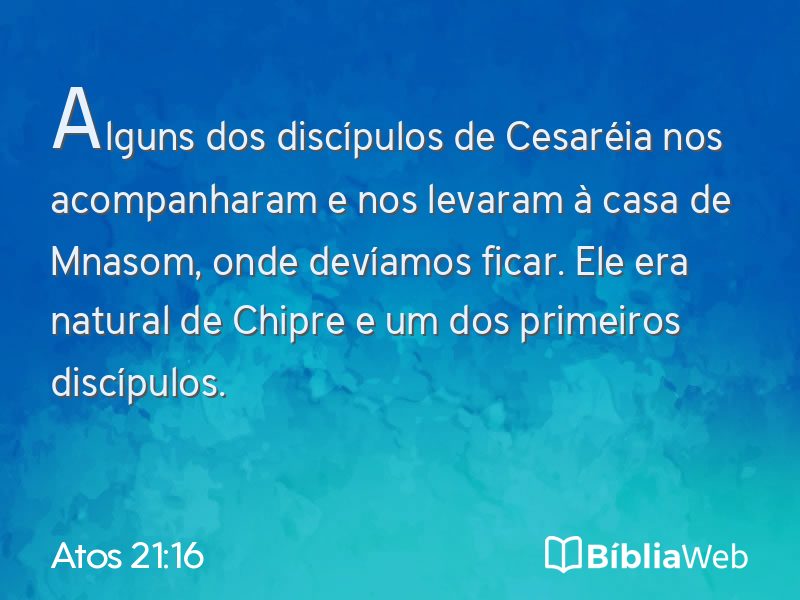 Atos 21:16 em imagem para compartilhar