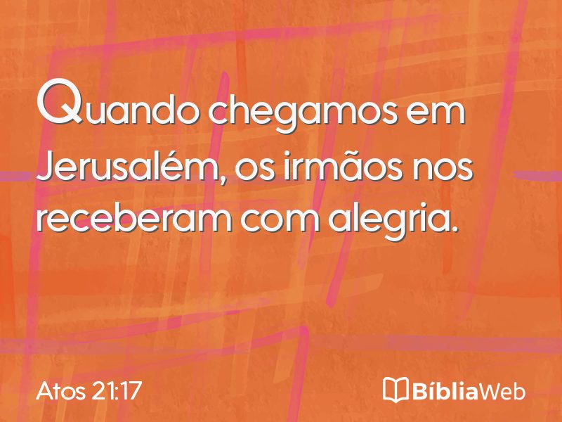 Atos 21:17 em imagem para compartilhar