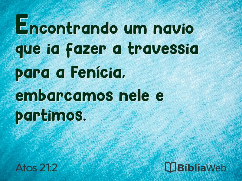 Atos 21:2 em imagem para compartilhar