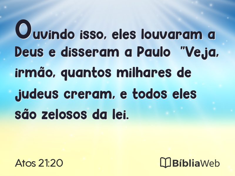 Atos 21:20 em imagem para compartilhar