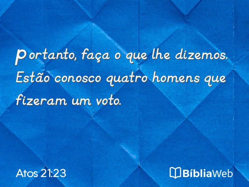Atos 21:23 em imagem para compartilhar