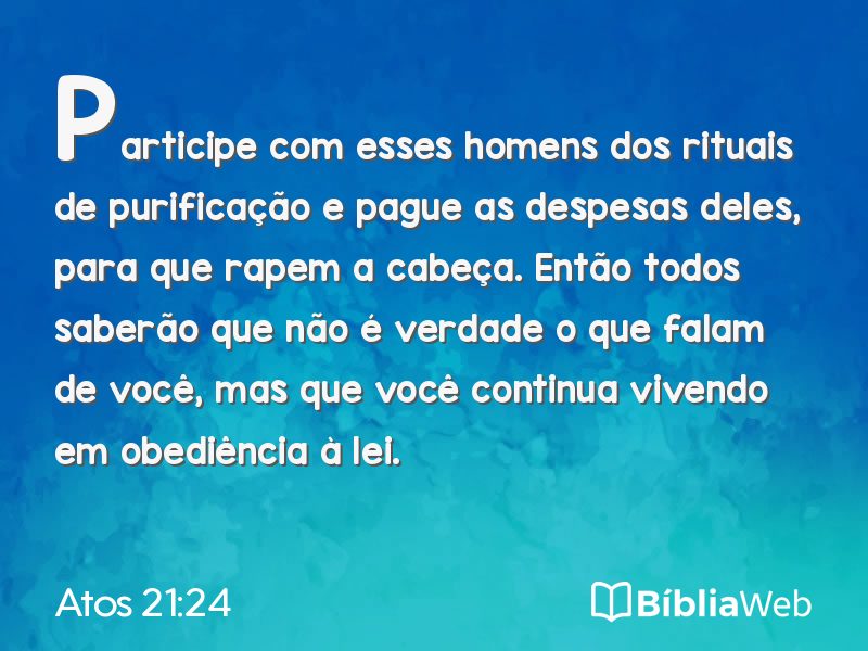 Atos 21:24 em imagem para compartilhar