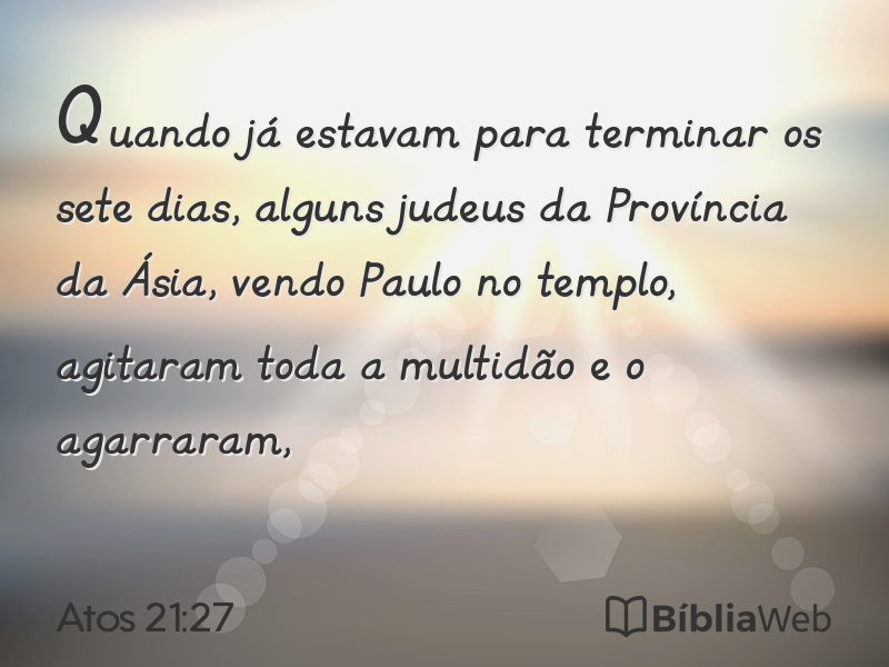 Atos 21:27 em imagem para compartilhar