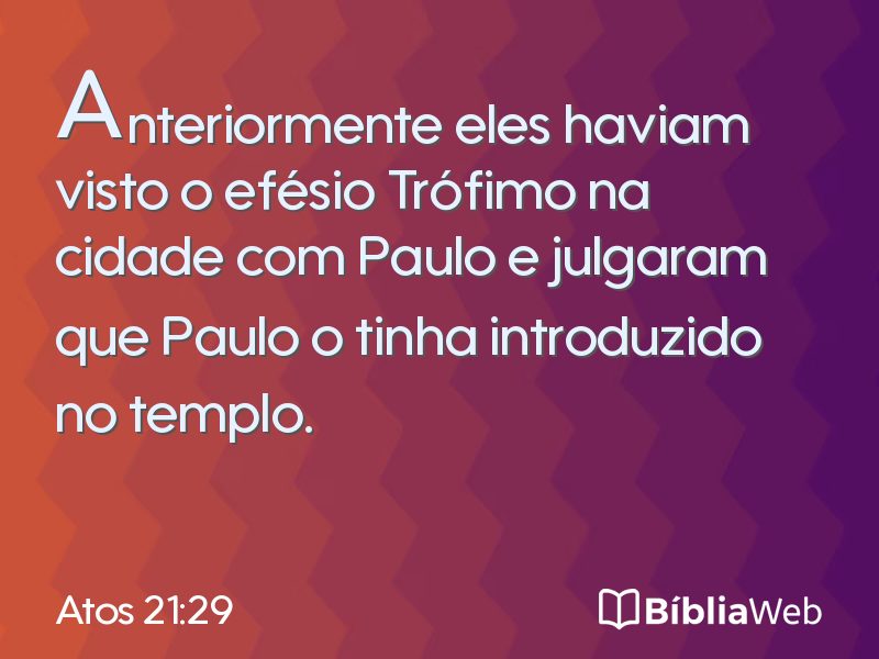 Atos 21:29 em imagem para compartilhar