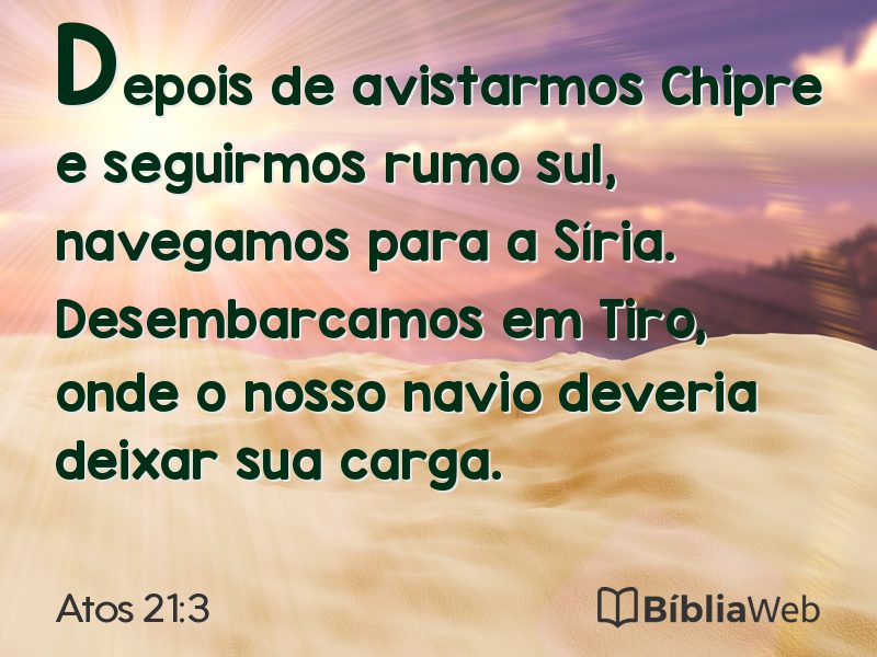 Atos 21:3 em imagem para compartilhar