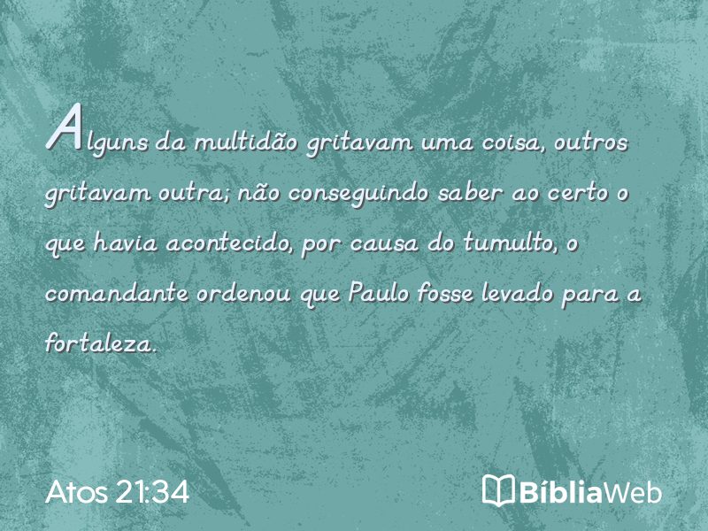 Atos 21:34 em imagem para compartilhar