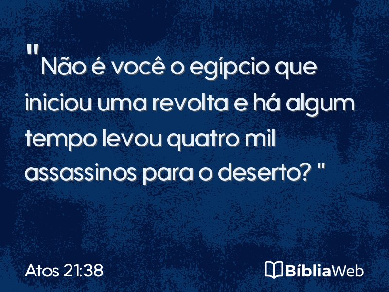 Atos 21:38 em imagem para compartilhar