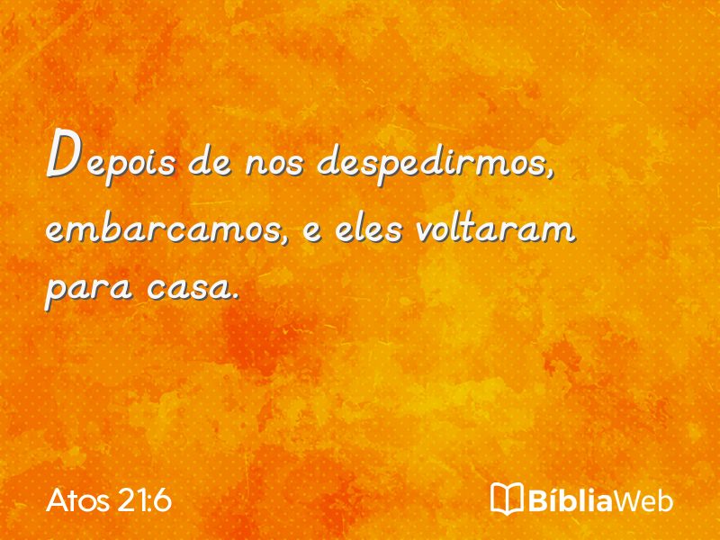Atos 21:6 em imagem para compartilhar