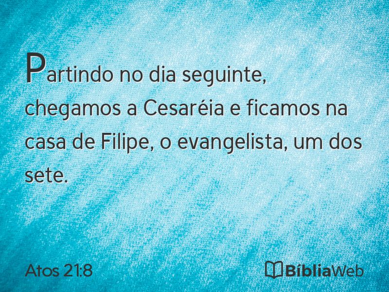 Atos 21:8 em imagem para compartilhar