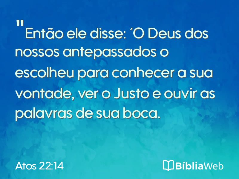 Atos 22:14 em imagem para compartilhar