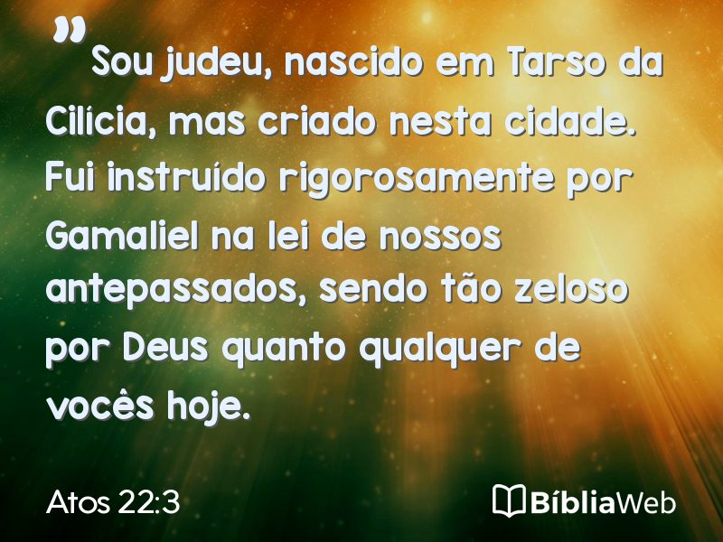 Atos 22:3 em imagem para compartilhar