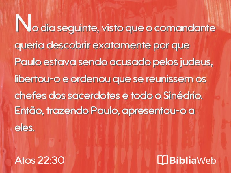 Atos 22:30 em imagem para compartilhar