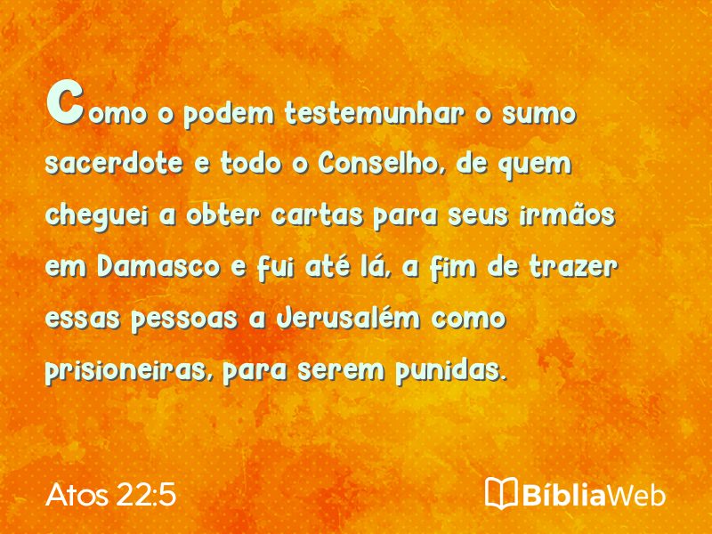 Atos 22:5 em imagem para compartilhar