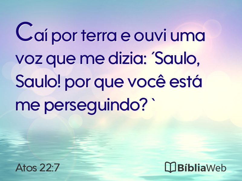 Atos 22:7 em imagem para compartilhar