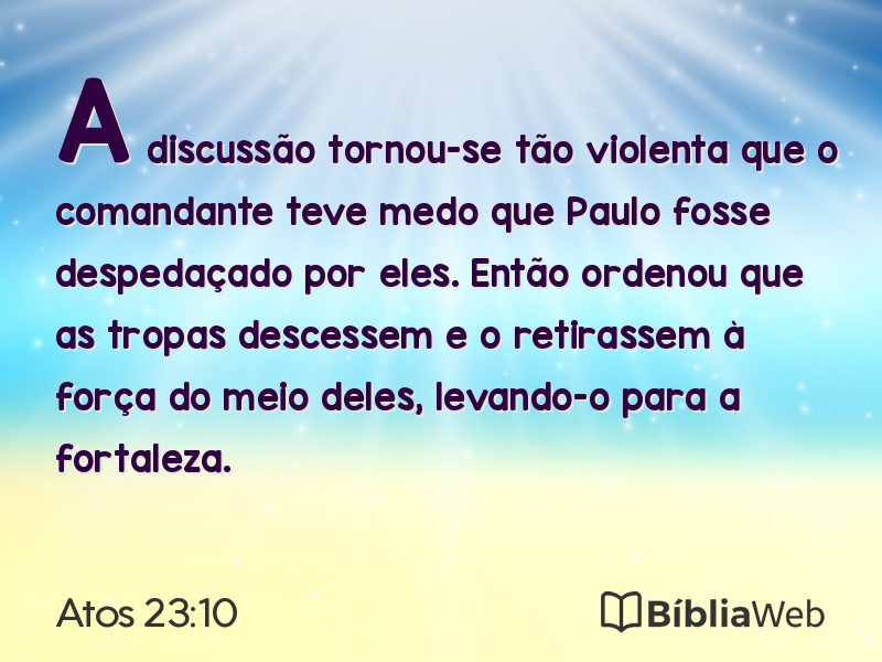 Atos 23:10 em imagem para compartilhar