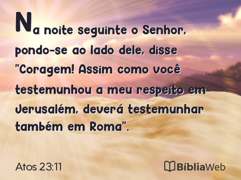 Atos 23:11 em imagem para compartilhar