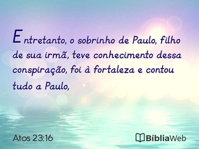 Atos 23:16 em imagem para compartilhar